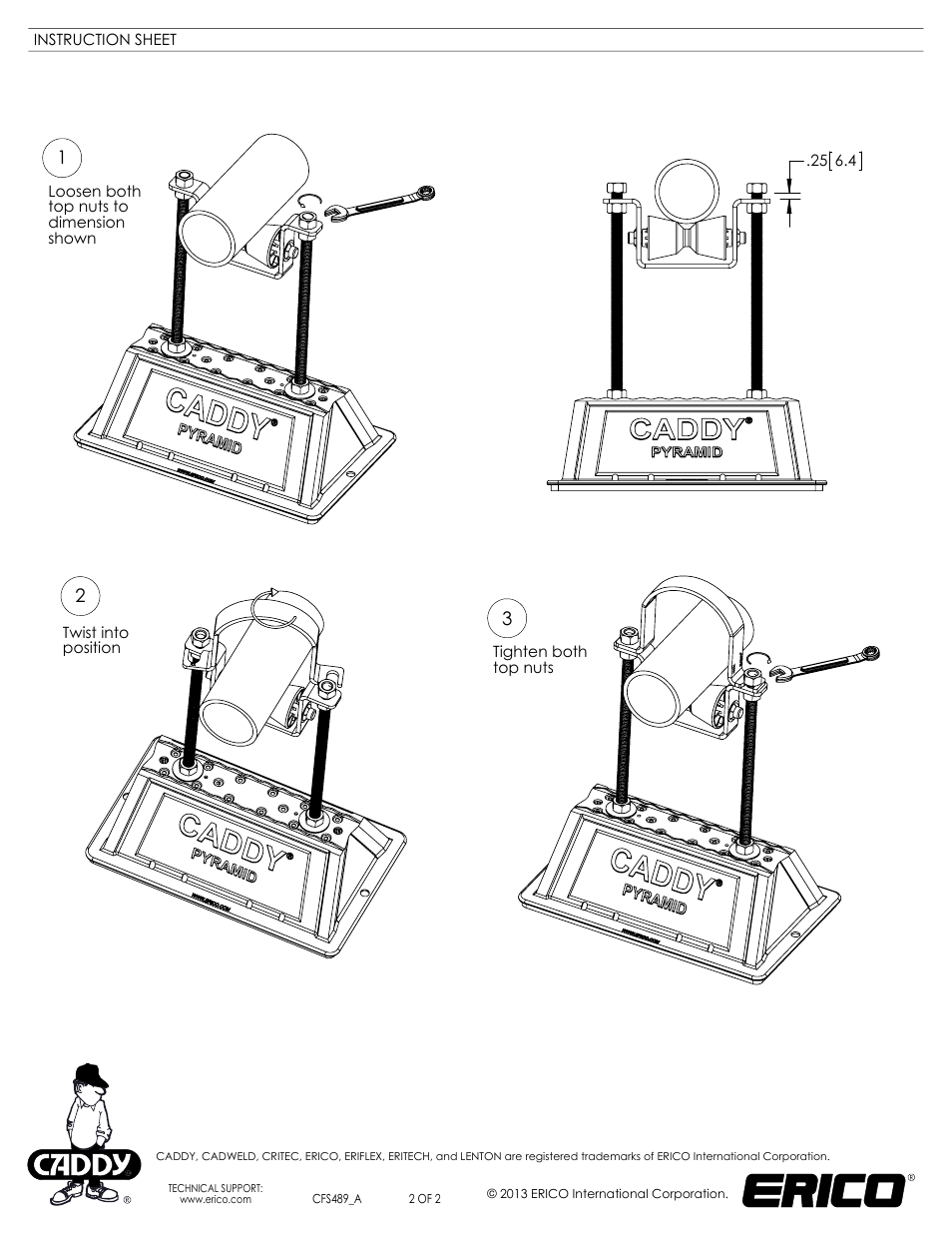 Sheet2, Drawing view12, Drawing view15 | Drawing view16, Drawing view17 | ERICO CADDY PYRAMID RL, PIPE RETAINERS User Manual | Page 2 / 2