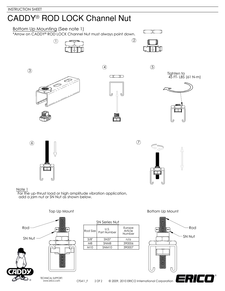 Sheet2, Drawing view67, Drawing view66 | Drawing view68, Drawing view69, Drawing view70, Drawing view72, Drawing view73 | ERICO CADDY ROD LOCK Channel Nut User Manual | Page 2 / 2