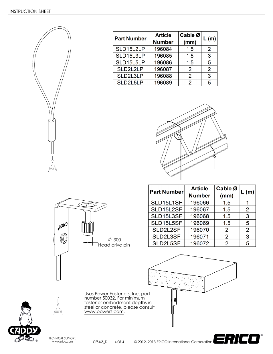 Sheet4, Drawing view6, Drawing view13 | Drawing view21, Drawing view22 | ERICO CADDY SPEED LINK Riveted Accessories User Manual | Page 4 / 4