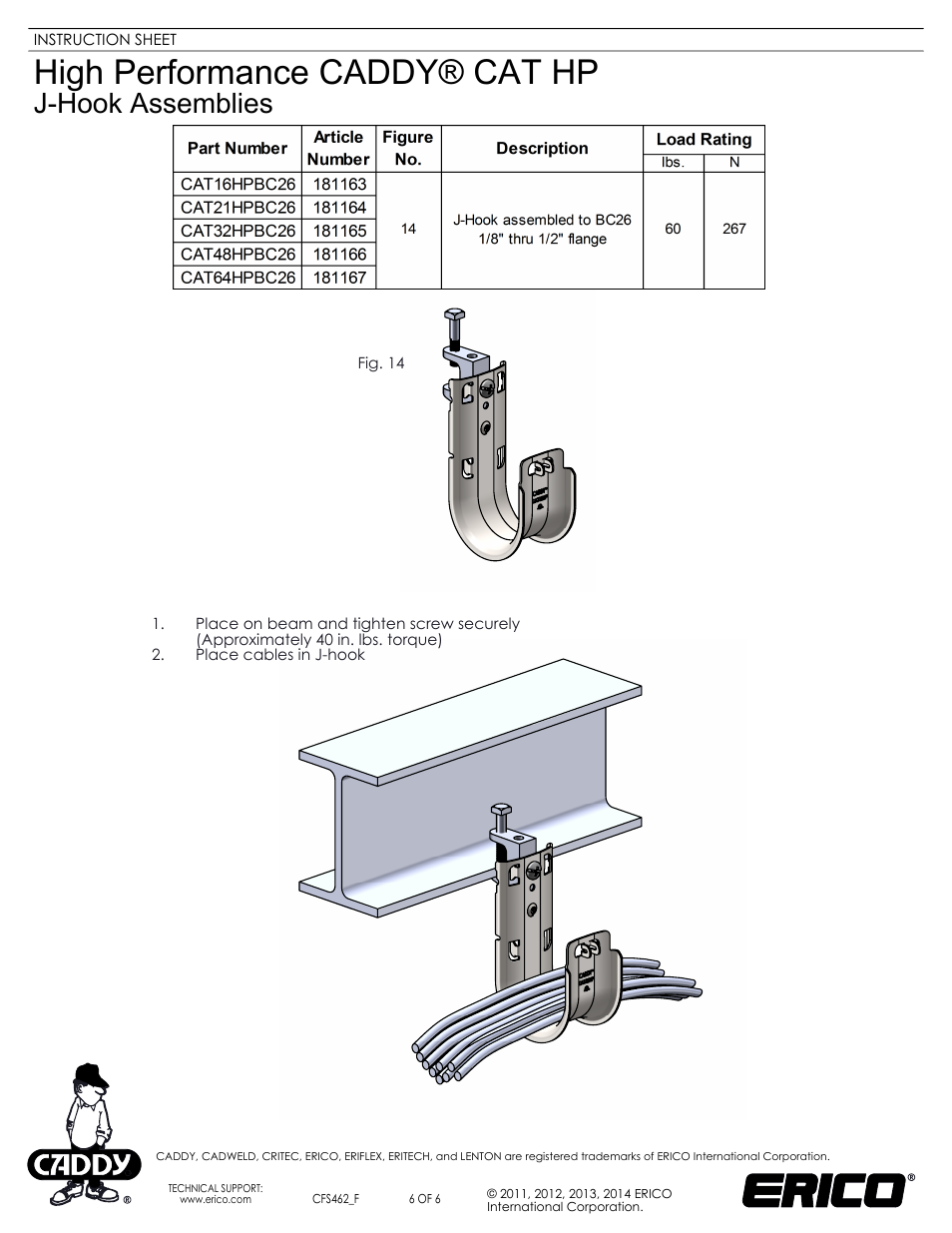 Sheet6, Drawing view95, Drawing view96 | High performance caddy® cat hp, J-hook assemblies | ERICO High Performance CADDY CAT HP J-Hook Assemblies User Manual | Page 6 / 6
