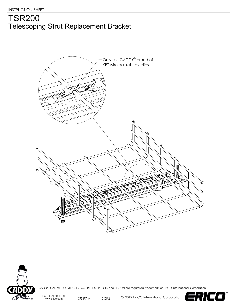 Sheet2, Drawing view7, Detail view b (2 : 3) | Tsr200, Telescoping strut replacement bracket | ERICO TSR200 Telescoping Strut Replacement Bracket User Manual | Page 2 / 2