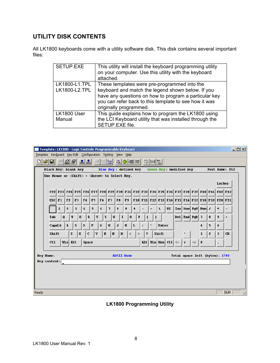 Logic Controls LK1800 User Manual | Page 8 / 26