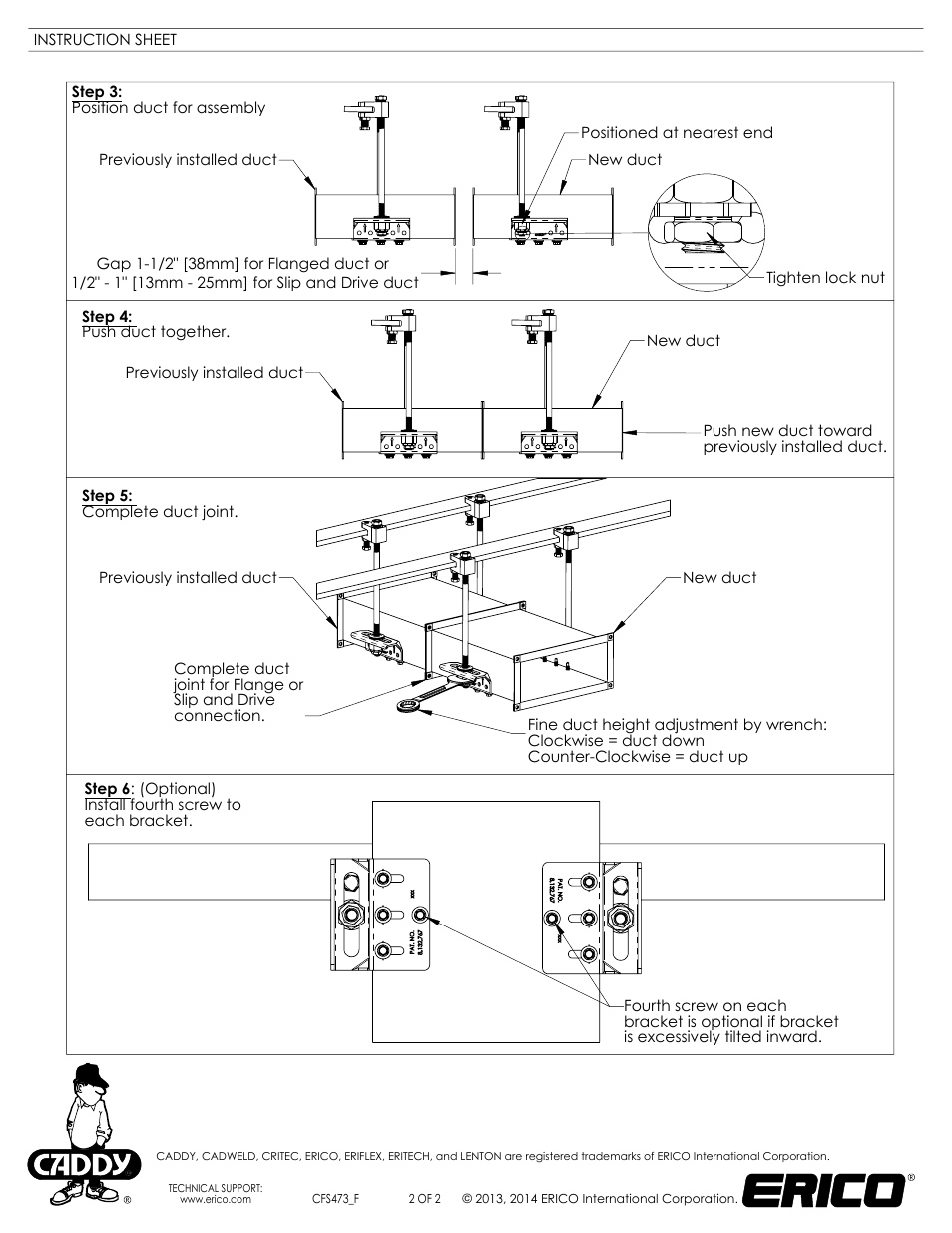 Sht2, Drawing view7, Drawing view8 | Drawing view9, Drawing view10, Detail view a (1 : 1) | ERICO CADDY ROD LOCK Bottom-Mount Duct Bracket User Manual | Page 2 / 2