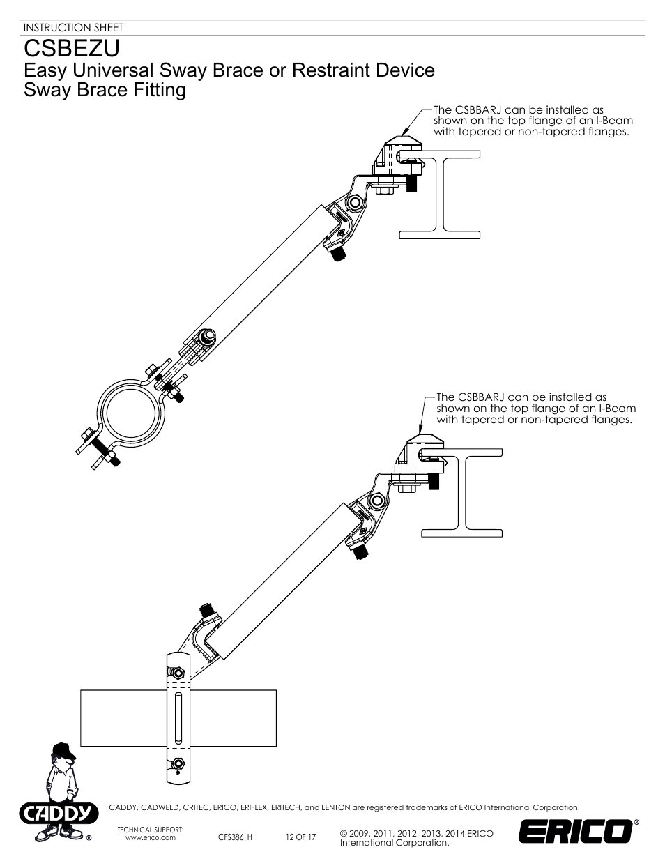 Sheet12, Drawing view63, Drawing view66 | Csbezu | ERICO CSBEZU - Sway Brace Fitting, Easy Universal Sway Brace User Manual | Page 12 / 17