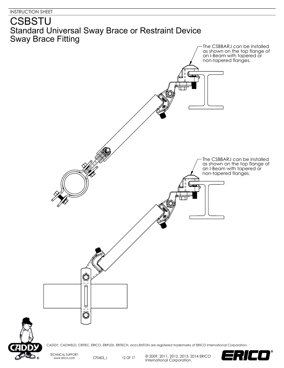 Sheet12, Drawing view57, Drawing view59 | Csbstu | ERICO CSBSTU - Sway Brace Fitting, Standard Universal Sway Brace User Manual | Page 12 / 17