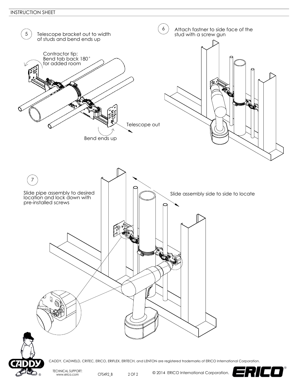 Sheet2, Drawing view8, Drawing view14 | Drawing view17, Detail view b (3 : 5) | ERICO Plumbing Pre-Fab Bracket User Manual | Page 2 / 2
