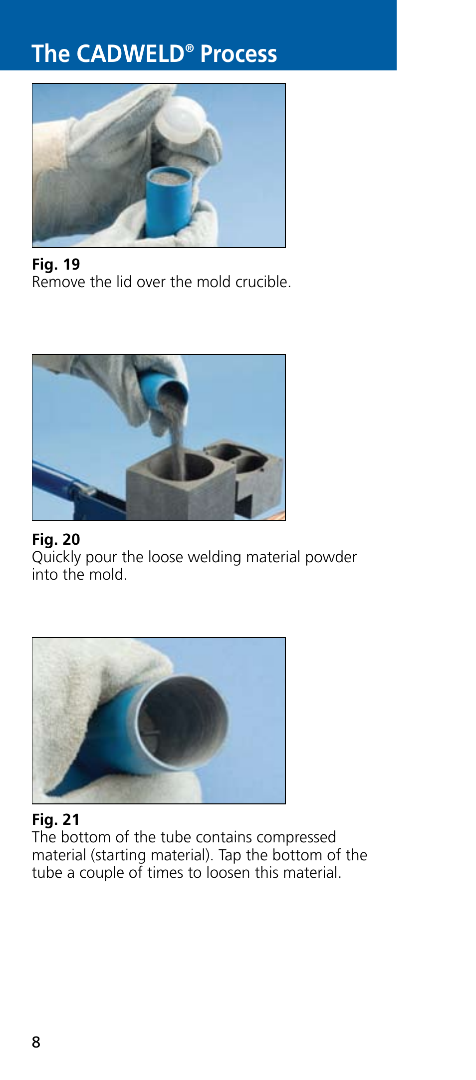 The cadweld, Process | ERICO CADWELD Exothermic Welding User Manual | Page 10 / 40