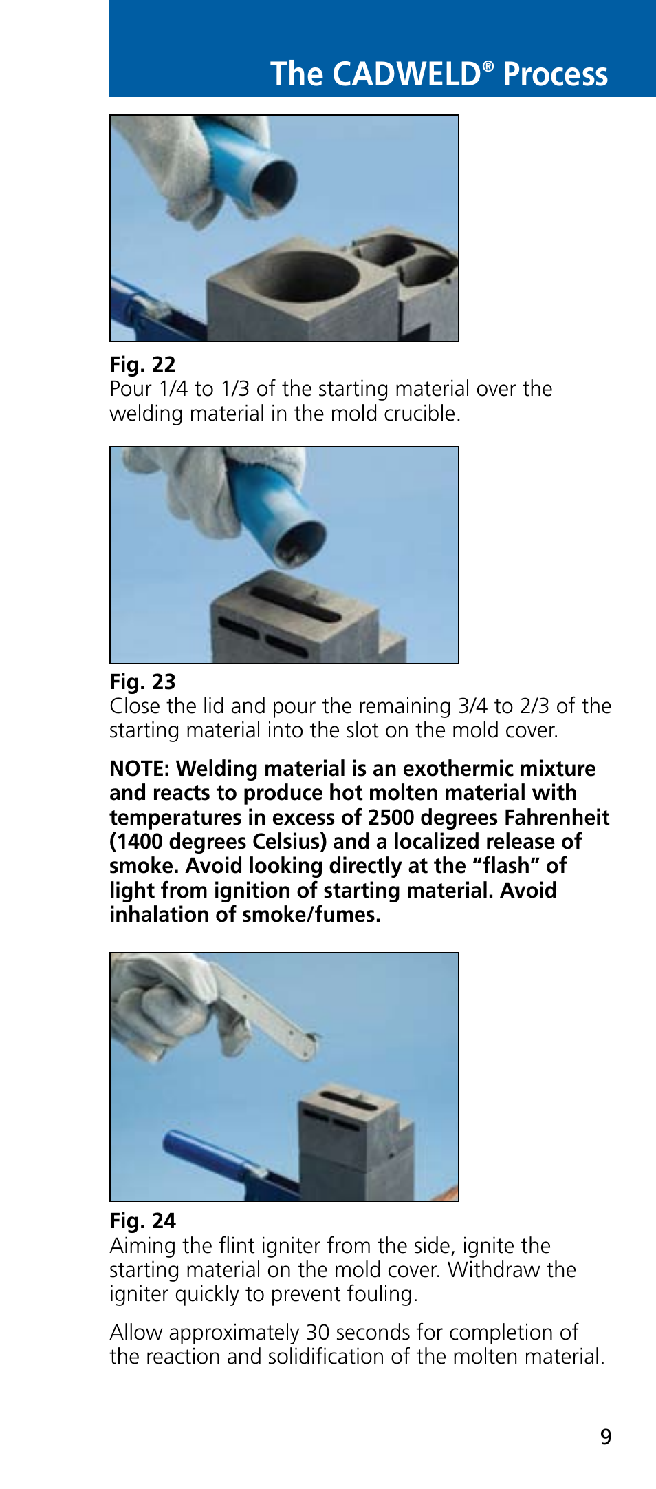 The cadweld, Process | ERICO CADWELD Exothermic Welding User Manual | Page 11 / 40