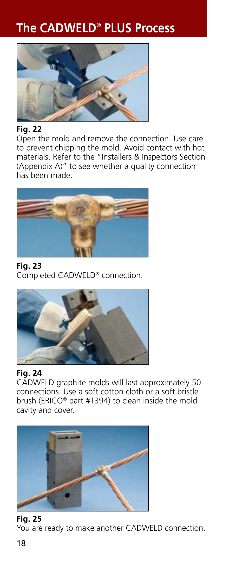 The cadweld, Plus process | ERICO CADWELD Exothermic Welding User Manual | Page 20 / 40