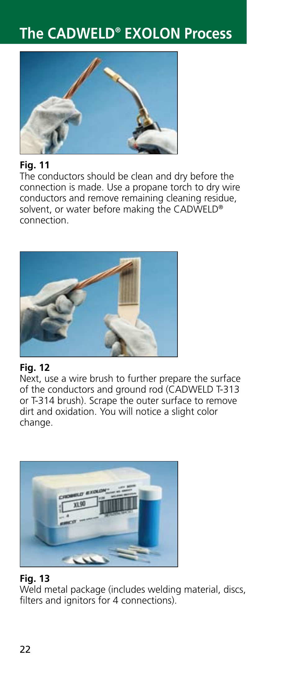 The cadweld, Exolon process | ERICO CADWELD Exothermic Welding User Manual | Page 24 / 40