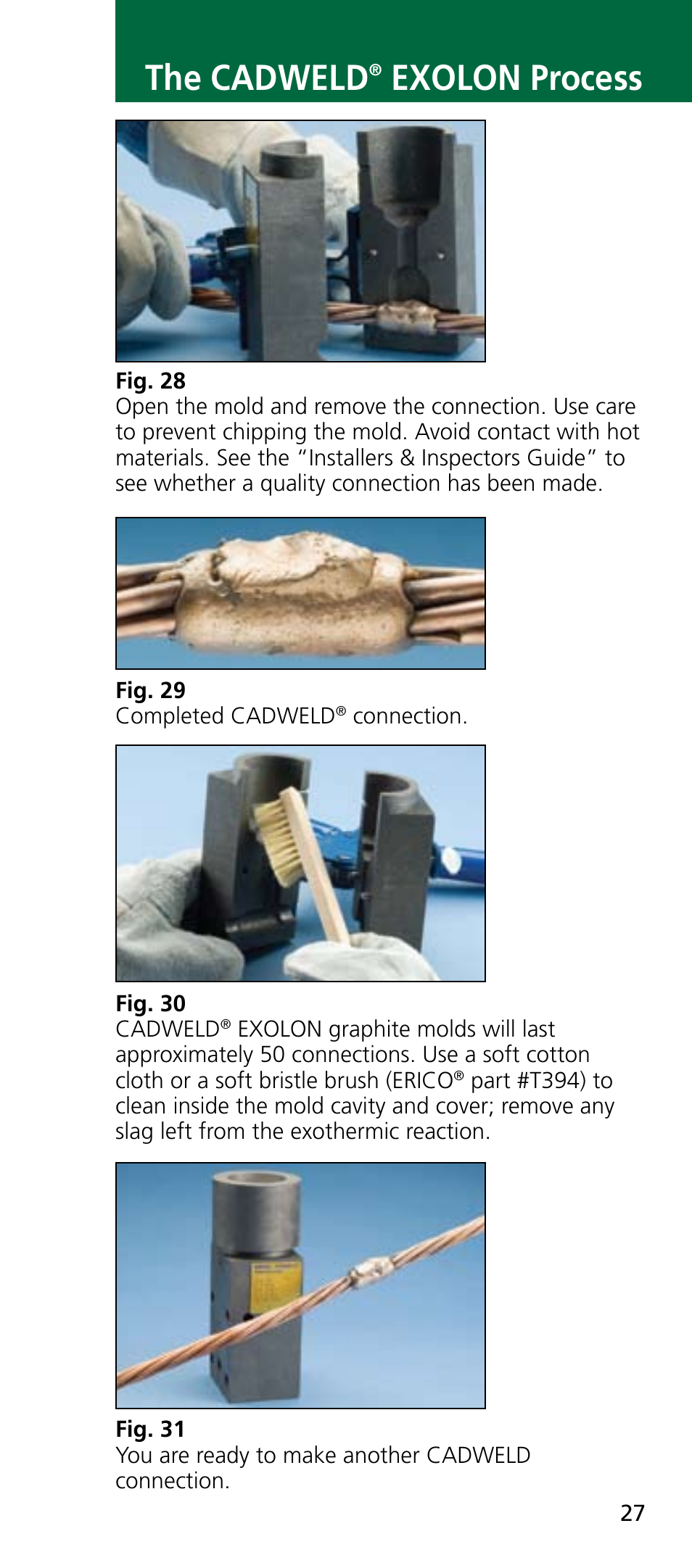 The cadweld, Exolon process | ERICO CADWELD Exothermic Welding User Manual | Page 29 / 40
