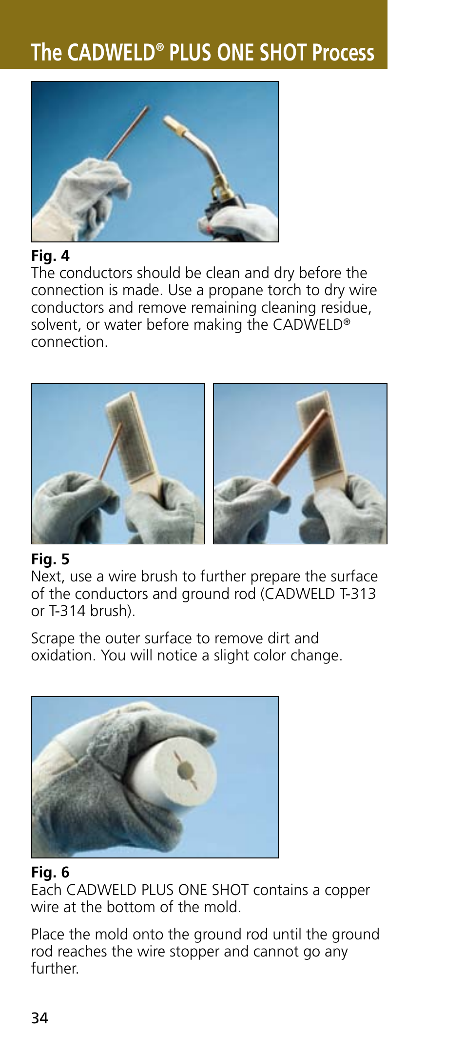 The cadweld, Plus one shot process | ERICO CADWELD Exothermic Welding User Manual | Page 36 / 40