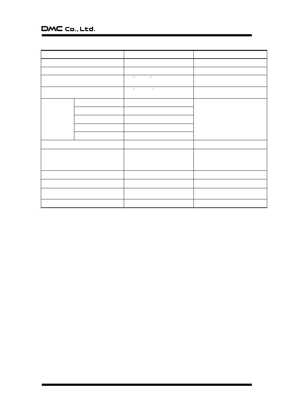 4. general specification | DMC TSC-40/IC User Manual | Page 4 / 24