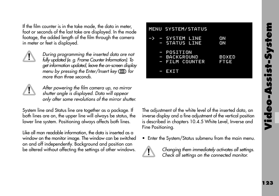 Video-assist-system | ARRI ARRIFLEX 235 User Manual | Page 123 / 178