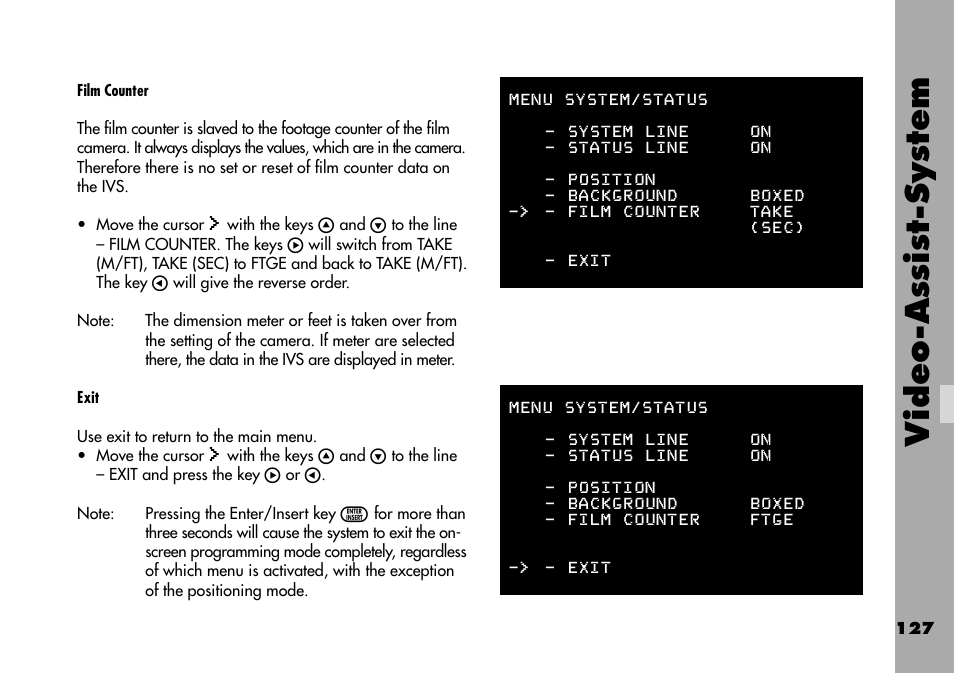 Video-assist-system | ARRI ARRIFLEX 235 User Manual | Page 127 / 178