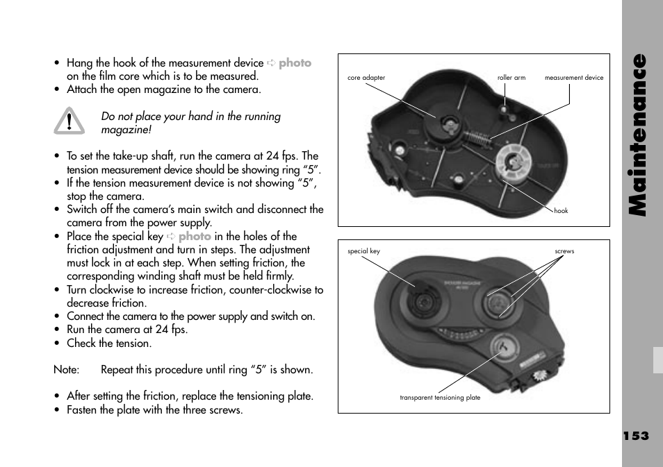 Maintenance | ARRI ARRIFLEX 235 User Manual | Page 153 / 178