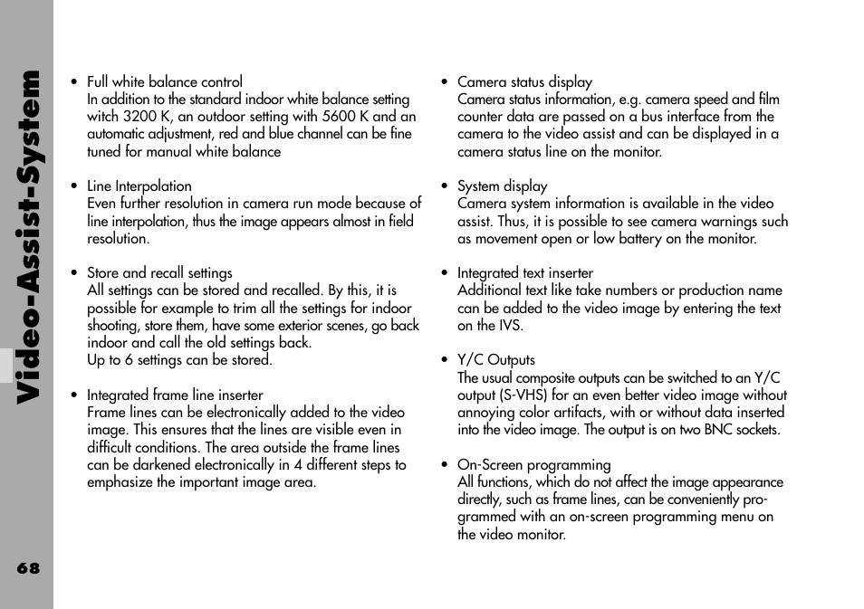 Video-assist-system | ARRI ARRIFLEX 235 User Manual | Page 68 / 178