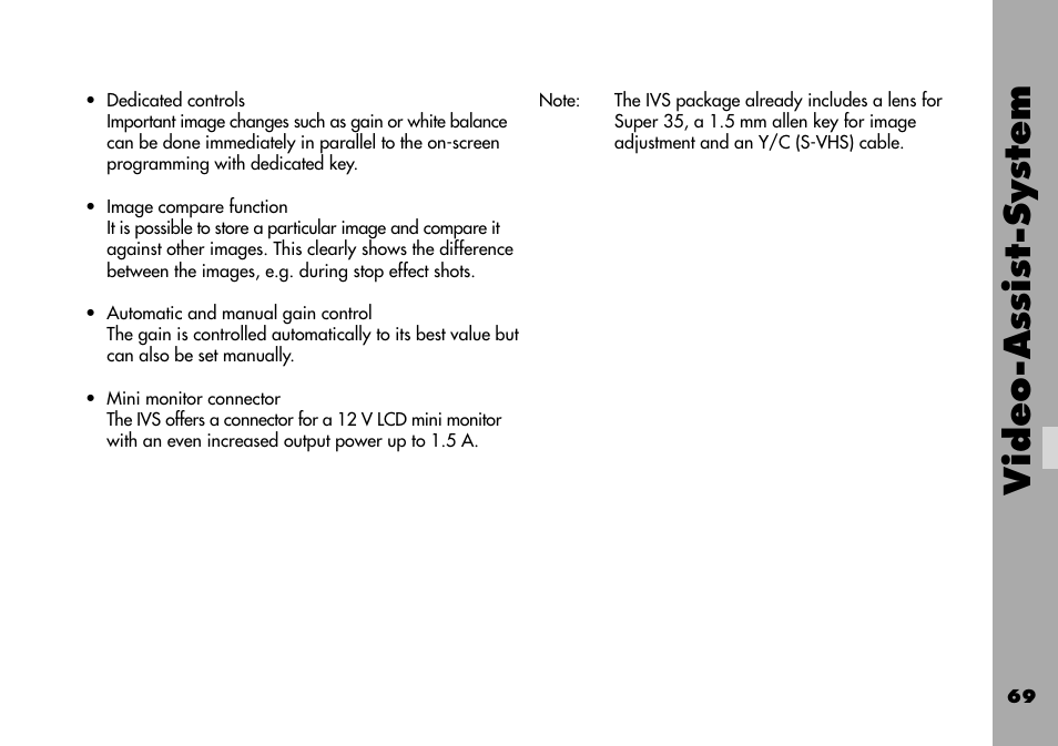 Video-assist-system | ARRI ARRIFLEX 235 User Manual | Page 69 / 178