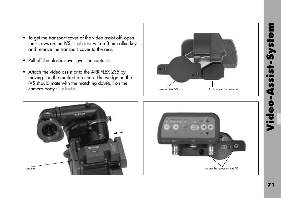 Video-assist-system | ARRI ARRIFLEX 235 User Manual | Page 71 / 178