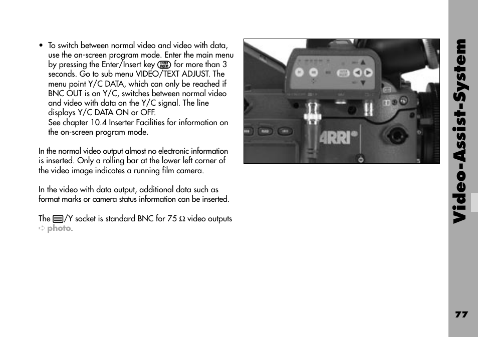 Video-assist-system | ARRI ARRIFLEX 235 User Manual | Page 77 / 178