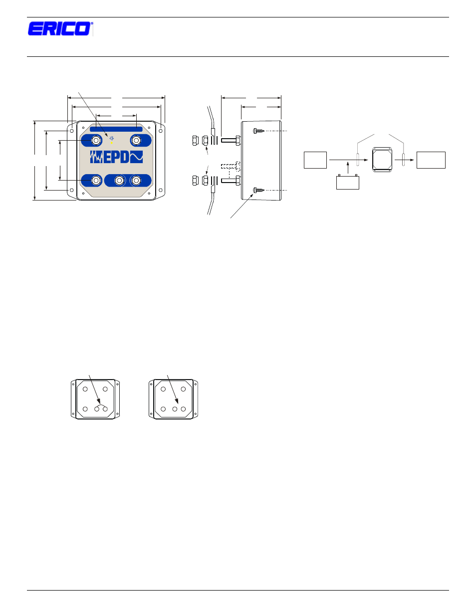 ERICO EPD1224ATAAR (12/24Vdc, 30A) Secondary Surge Protector User Manual | 1 page