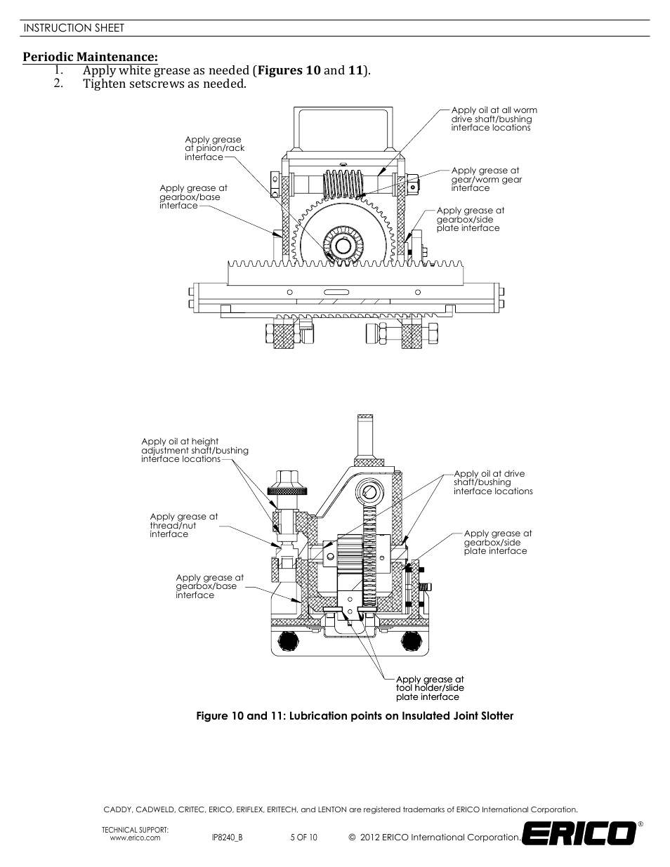 Sheet5, Section view a-a, Section view b-b | ERICO IJS100 Insulated Joint Slotter User Manual | Page 5 / 10