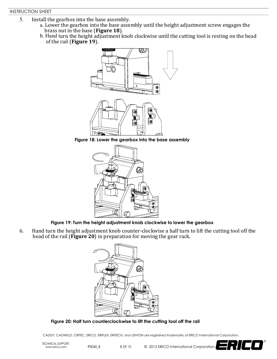 Sheet8, Drawing view35, Drawing view36 | Drawing view38, Drawing view52, Drawing view53 | ERICO IJS100 Insulated Joint Slotter User Manual | Page 8 / 10