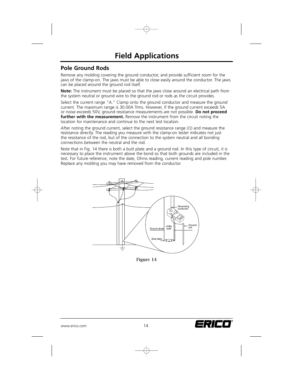 Field applications | ERICO EST401 ERITECH Clamp-on Ground Resistance Tester User Manual | Page 16 / 28