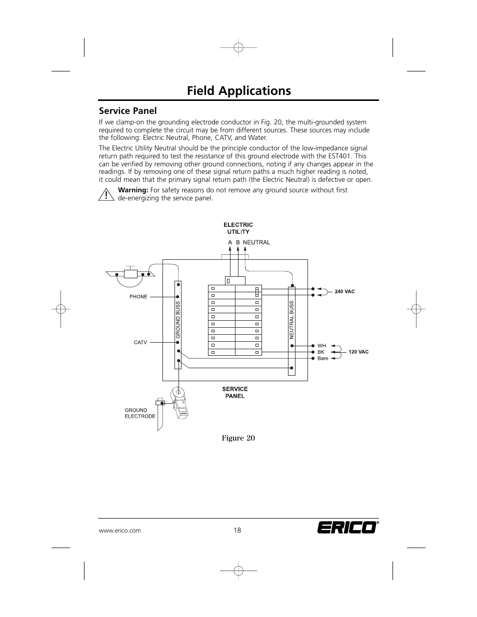 Field applications | ERICO EST401 ERITECH Clamp-on Ground Resistance Tester User Manual | Page 20 / 28