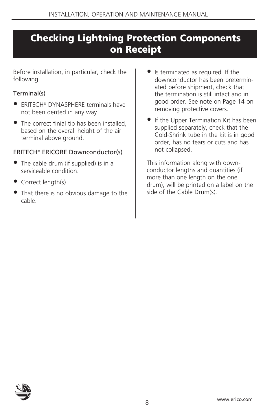 ERICO 3000 ERITECH SYSTEM User Manual | Page 10 / 68