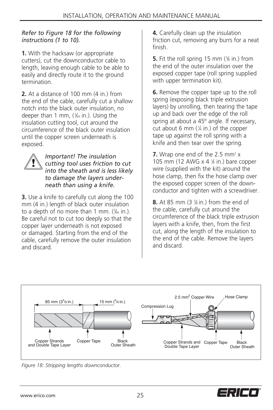 Installation, operation and maintenance manual 25 | ERICO 3000 ERITECH SYSTEM User Manual | Page 27 / 68