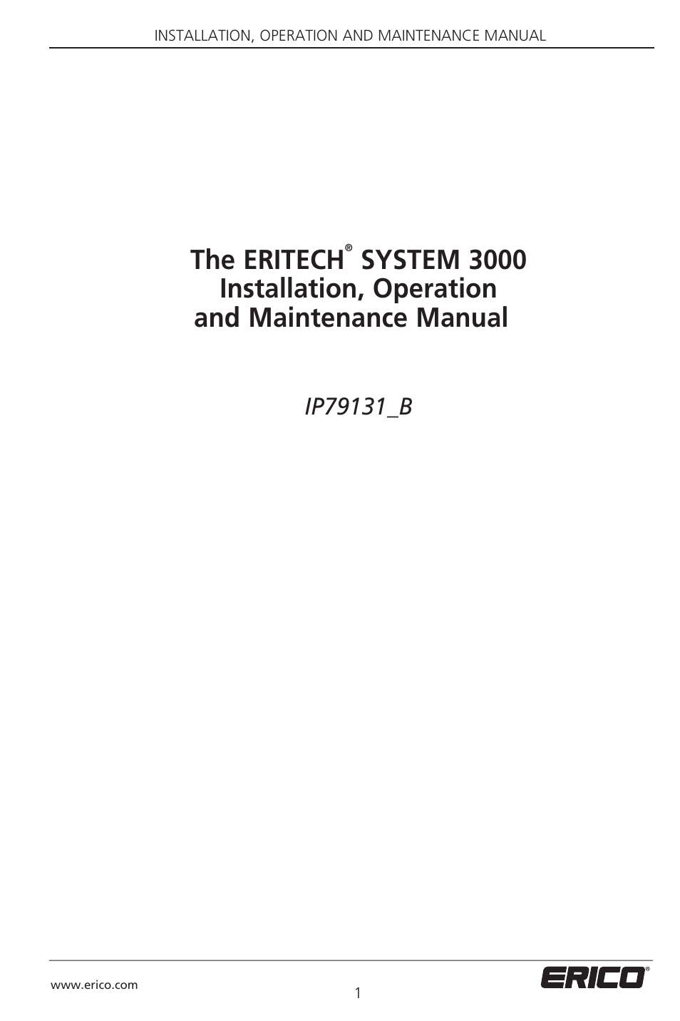 The eritech | ERICO 3000 ERITECH SYSTEM User Manual | Page 3 / 68