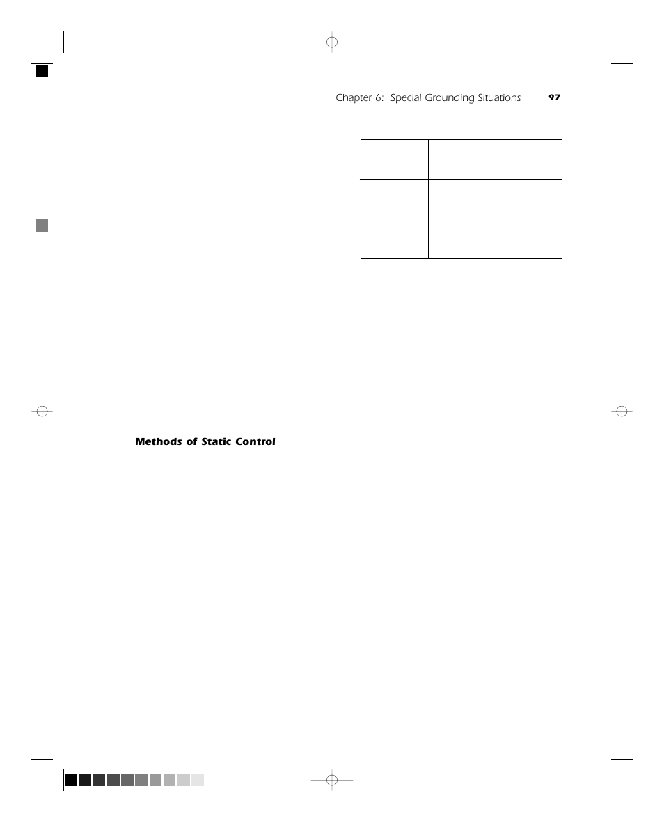 Methods of static control, Chapter 6: special grounding situations | ERICO Practical Guide to Electrical Grounding User Manual | Page 105 / 131