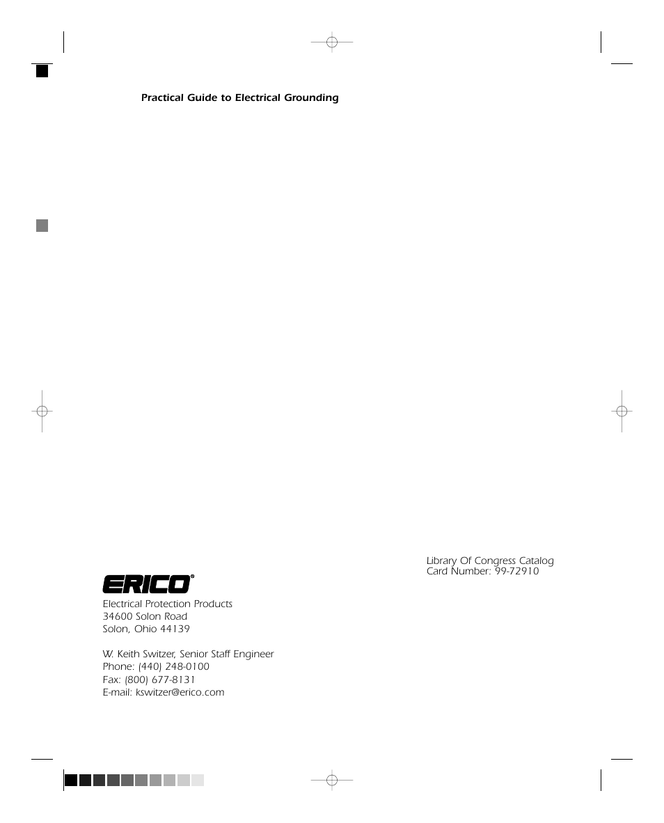 ERICO Practical Guide to Electrical Grounding User Manual | Page 2 / 131