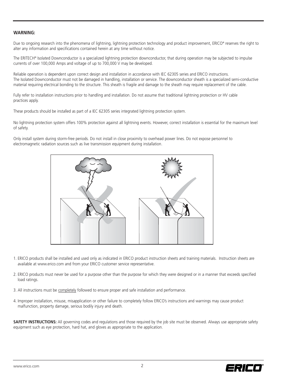 ERICO ISODC Isolated Downconductor System User Manual | Page 2 / 20
