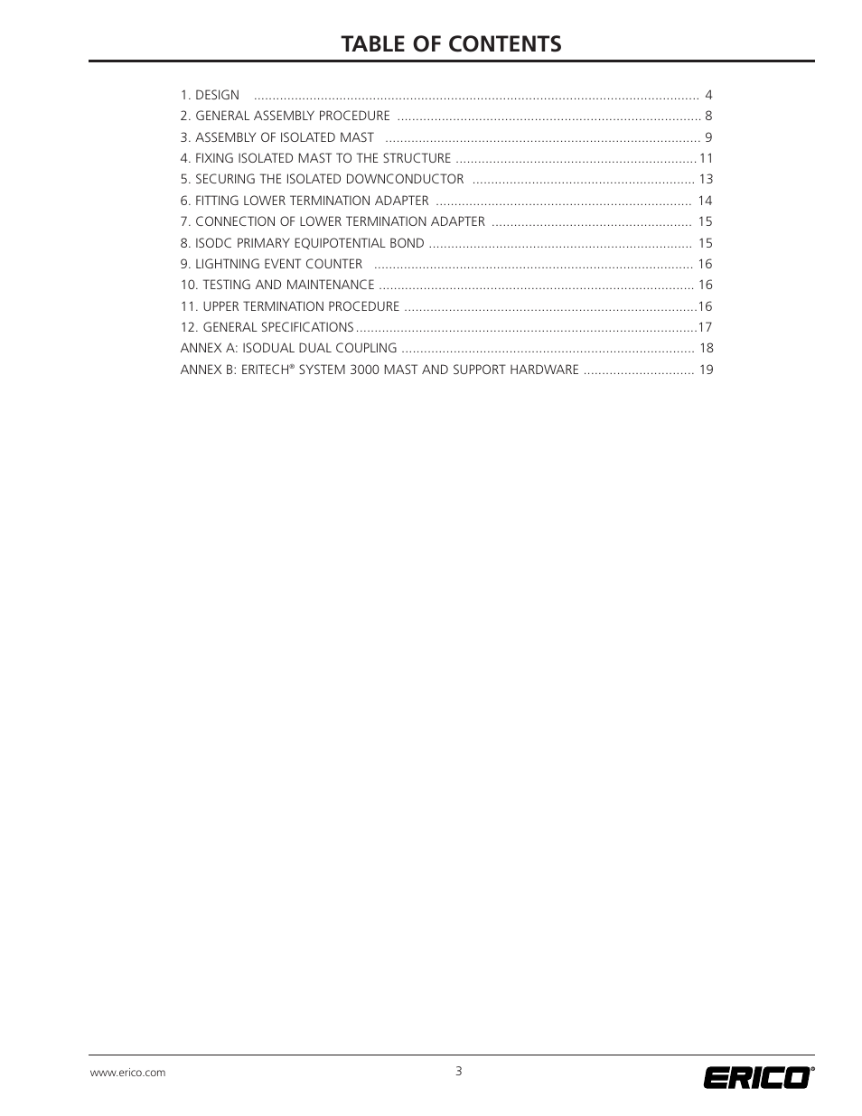 ERICO ISODC Isolated Downconductor System User Manual | Page 3 / 20