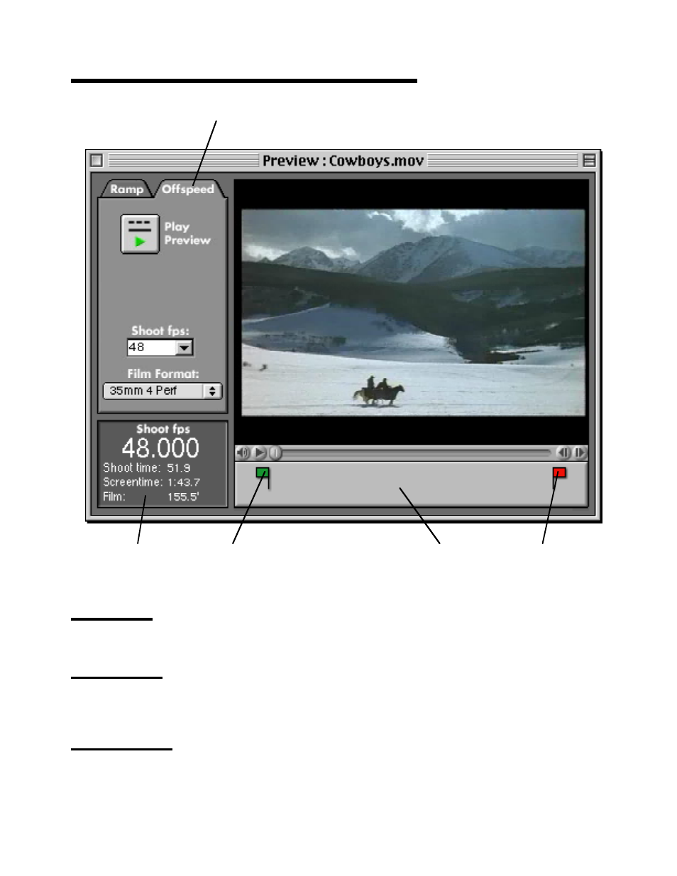 The preview window - offspeed preview | ARRI Ramp Preview Controller User Manual | Page 31 / 46
