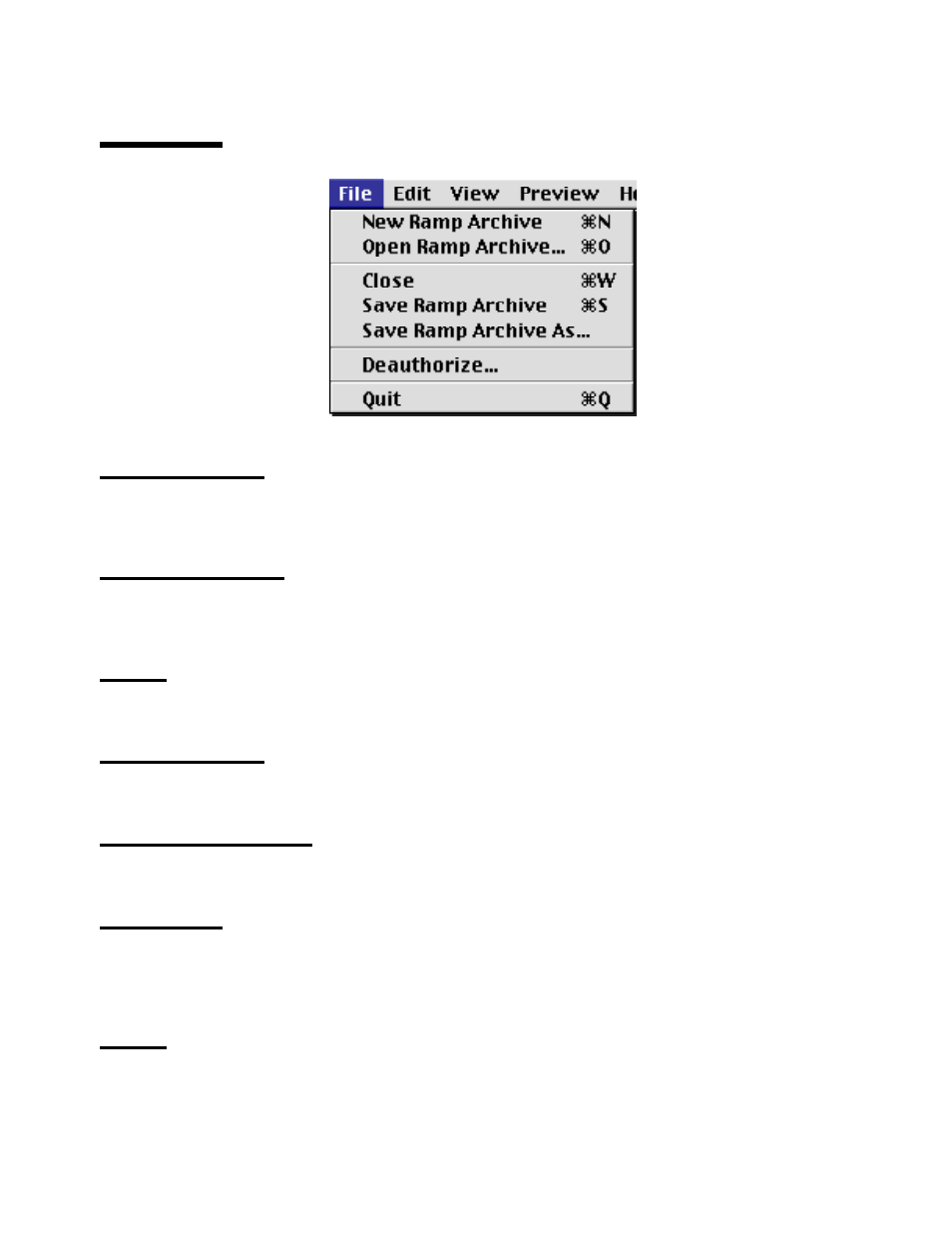 File menu | ARRI Ramp Preview Controller User Manual | Page 42 / 46