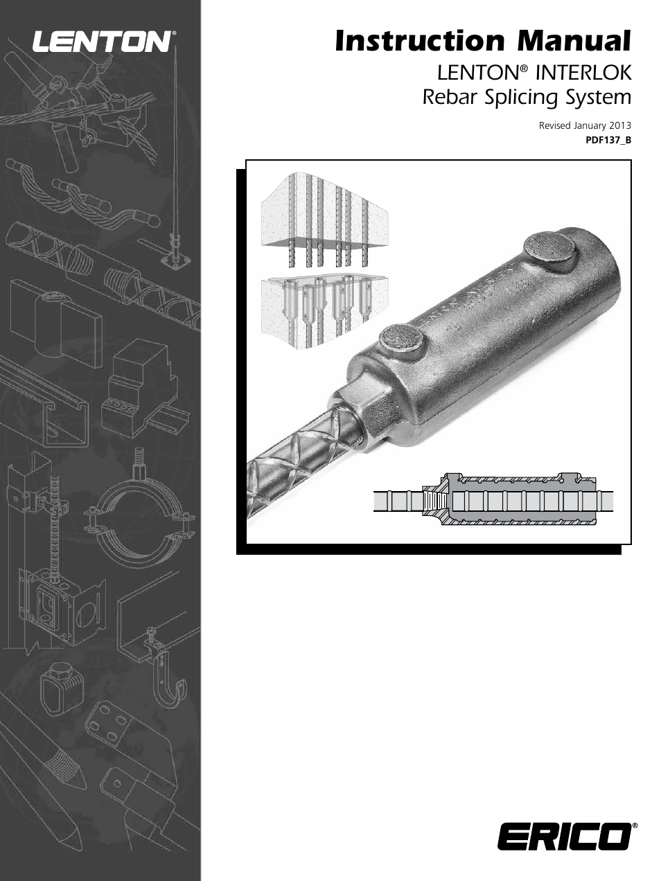 ERICO LENTON INTERLOK Rebar Splicing System User Manual | 28 pages