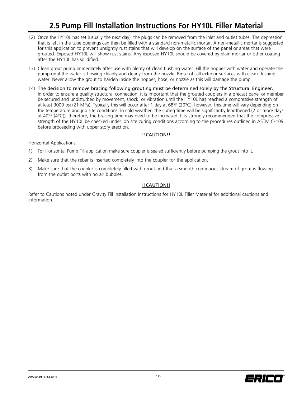 ERICO LENTON INTERLOK Rebar Splicing System User Manual | Page 25 / 28