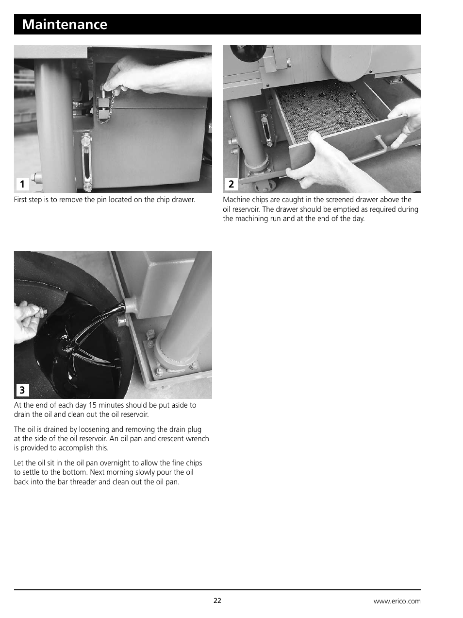 Maintenance | ERICO LENTON Mid-Range Bar Threader User Manual | Page 22 / 24