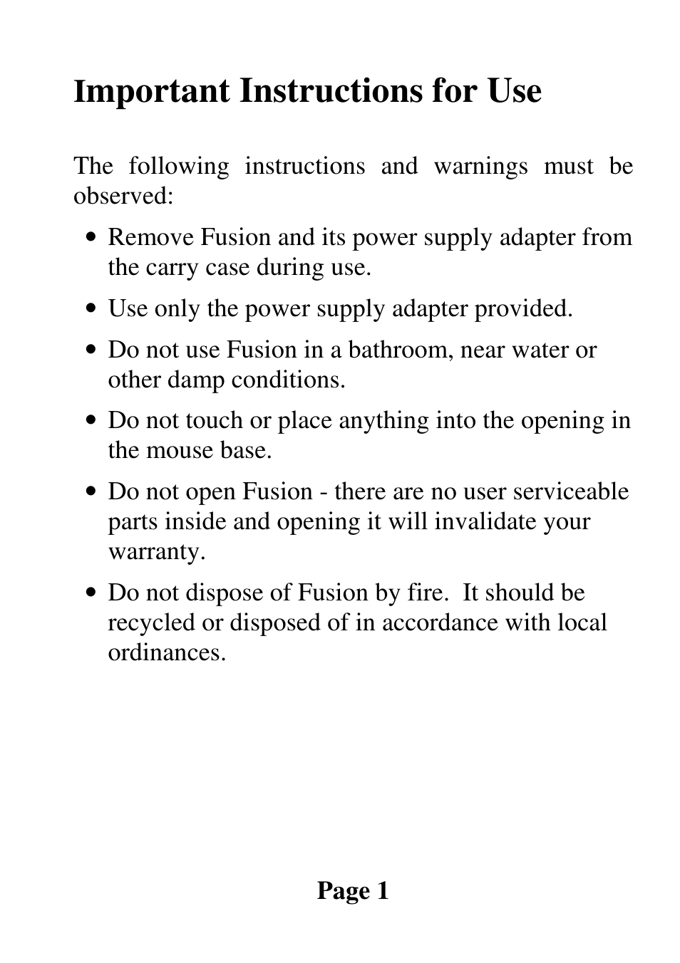 Mportant instructions for use | Eschenbach Optik Fusion User Manual | Page 2 / 20