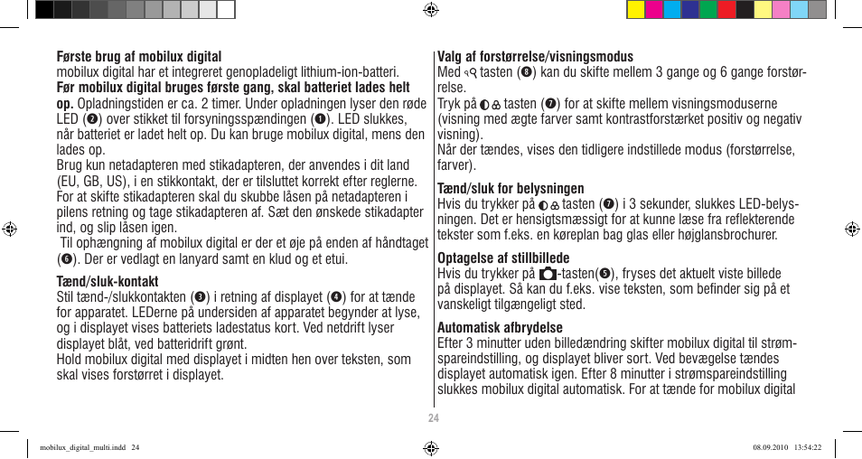 Eschenbach Optik Mobilux Digital User Manual | Page 24 / 48