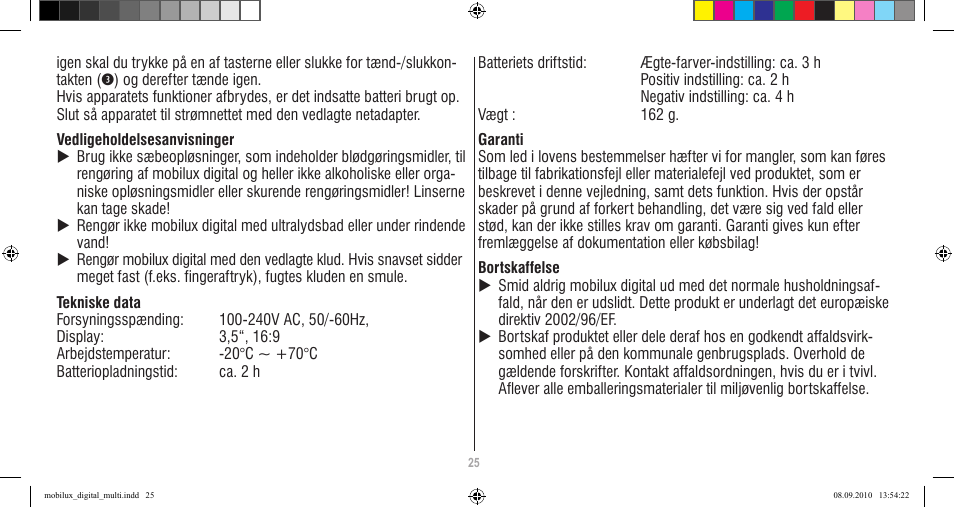 Eschenbach Optik Mobilux Digital User Manual | Page 25 / 48