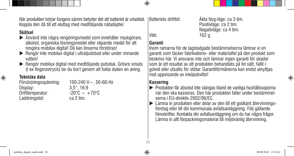 Eschenbach Optik Mobilux Digital User Manual | Page 28 / 48