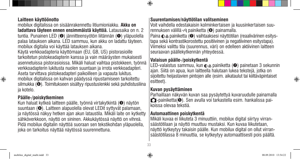 Eschenbach Optik Mobilux Digital User Manual | Page 33 / 48