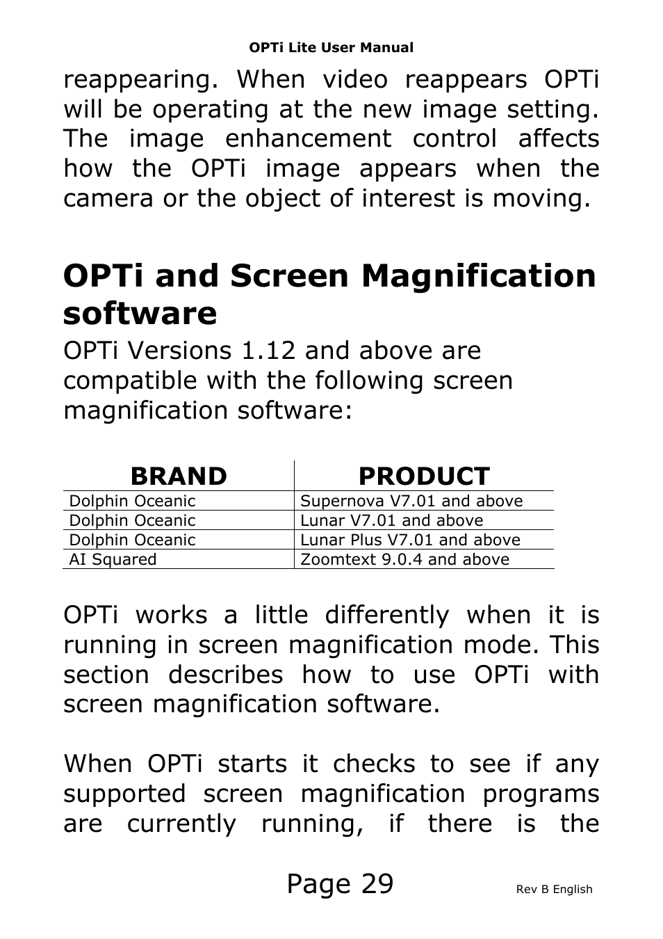 Opti and screen magnification software, Page 29 | Eschenbach Optik Opti Lite User Manual | Page 30 / 52