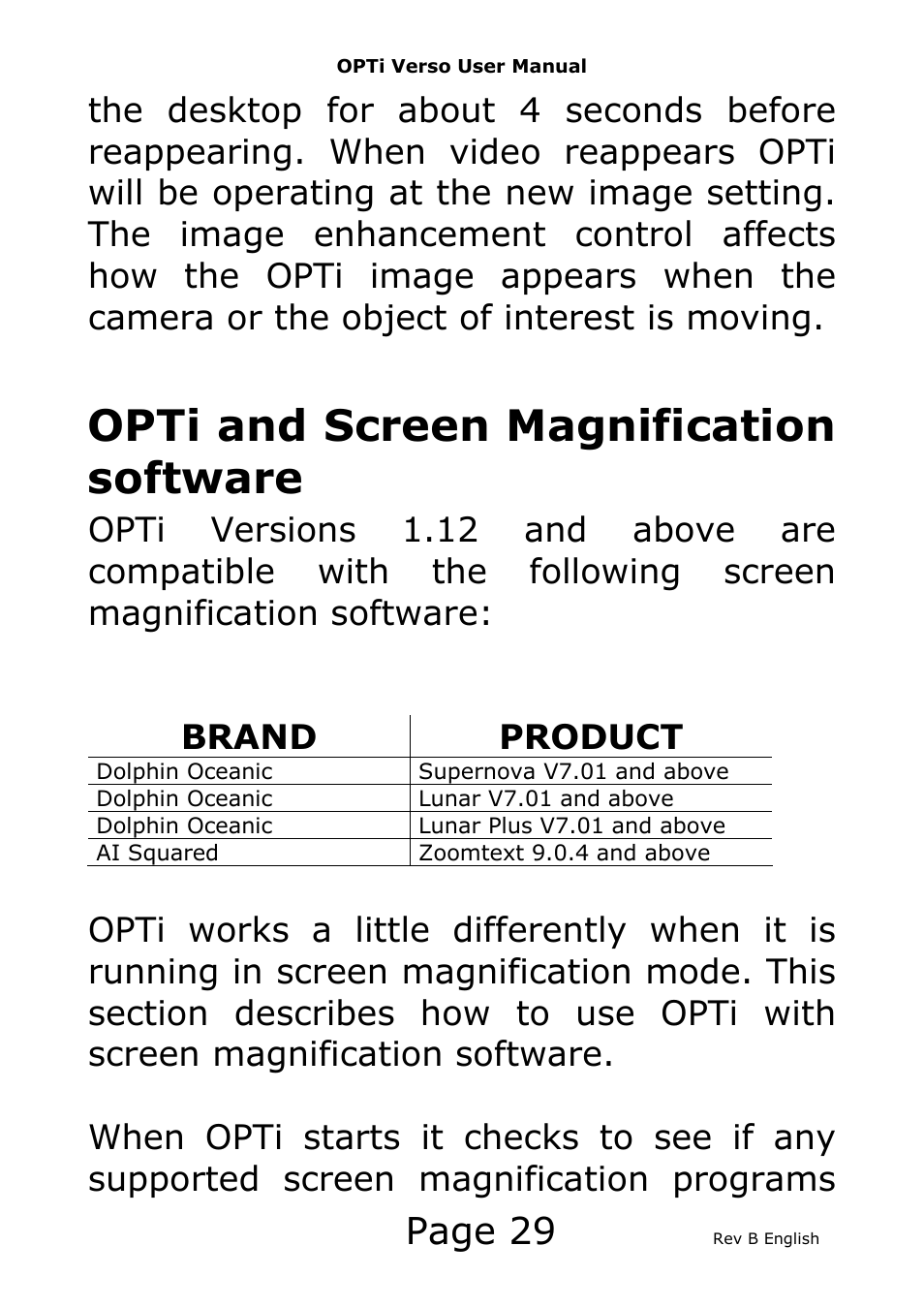 Opti and screen magnification software, Page 29 | Eschenbach Optik Opti Verso User Manual | Page 30 / 47