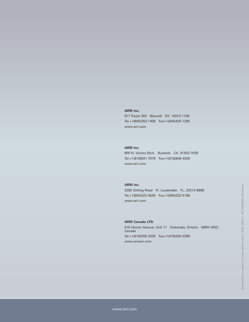ARRI Mattebox MB-20 User Manual | Page 16 / 16