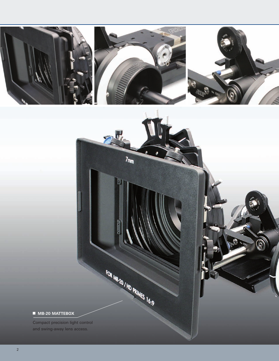 ARRI Mattebox MB-20 User Manual | Page 2 / 16